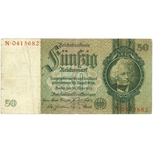 Německo, Výmarská republika, bankovka 50 marek 1933