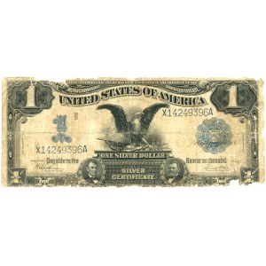 Spojené státy americké (USA), stříbrný certifikát, 1 dolar 1899, série X14249396A