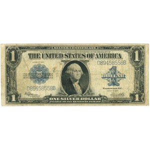 Spojené štáty americké (USA), strieborný certifikát 1 dolár 1923, séria D89458558B
