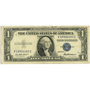 Spojené státy americké (USA), Stříbrný certifikát, $1 1935 F, R, série V16904183I