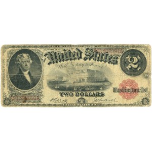 Vereinigte Staaten von Amerika (USA), Legal Tender Note, 2 Dollars 1917 C, Serie B 20975411 A
