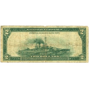 Vereinigte Staaten von Amerika (USA), Federal Reserve Bank Note, New York, 2 Dollars 1918 (1914), B-2, Serie B11882738A