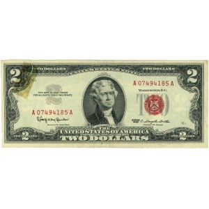 Stany Zjednoczone Ameryki (USA), US Note, 2 dolary 1963, G, seria A07494185A