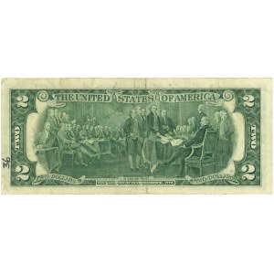Spojené štáty americké (USA), Federálna rezervná bankovka, 2 USD 1976, 2B, séria B27593879A