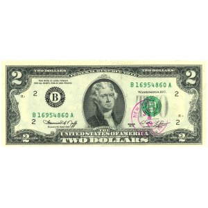 Stany Zjednoczone Ameryki (USA), Federal Reserve Note, 2 dolary 1976, seria B16954860A