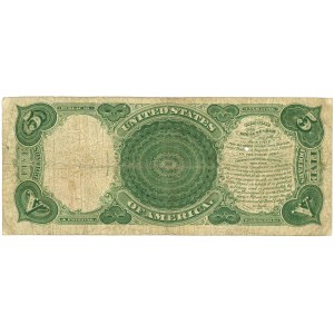 Spojené státy americké (USA), Zákonná bankovka, 5 dolarů 1907, F, série K85201742