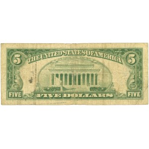 Stany Zjednoczone Ameryki (USA), Legal Tender Note, 5 dolarów 1963, seria A51949447A