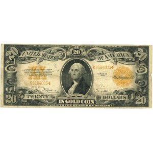 Stany Zjednoczone Ameryki (USA), Gold Certificate, 20 dolarów 1922, seria K8164003