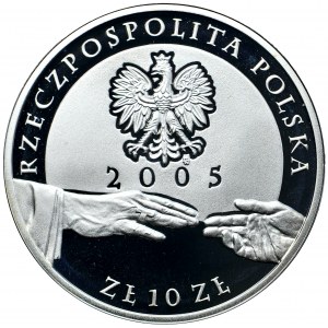 Polsko, III Polská republika, Jan Paweł II, sběratelská mince, 10 zlotých 2005