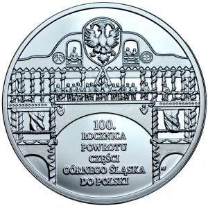 Polsko, III. polská republika, sběratelská mince ke 100. výročí navrácení části Horního Slezska Polsku, 10 zlotých 2022