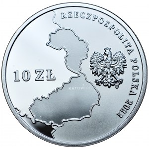 Polsko, III. polská republika, sběratelská mince ke 100. výročí navrácení části Horního Slezska Polsku, 10 zlotých 2022