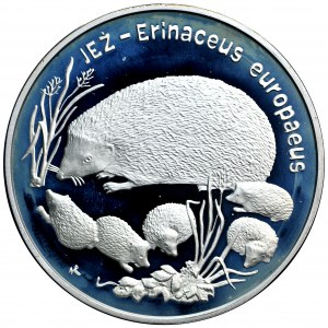 Polsko, III Rzeczpospolita Polska, sběratelská mince s ježkem, 20 zlotých 1996, Varšava.