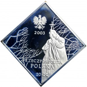 Polen, III. Republik Polen, Jan Paweł II, Sammlermünze zum 25-jährigen Jubiläum des Pontifikats, 20 Zloty 2003, Klipa