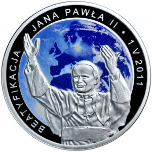 Polen, III. Republik Polen, Jan Paweł II, Sammlermünze zur Seligsprechung von Johannes Paul II., gehalten am 1. Mai 2011, 20 Zloty 2011