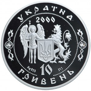 Ukrajina, sběratelská mince ze série Hrdinové kozácké éry, 10 hřiven 2000