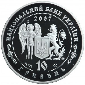 Ukraina, moneta kolekcjonerska z serii „Bohaterowie epoki kozackiej”, 10 hrywien 2007