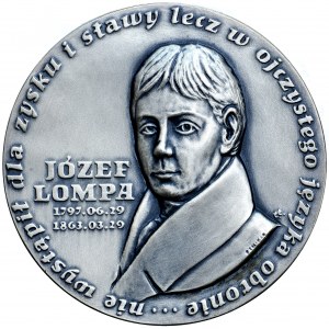 Polska, III Rzeczpospolita Polska, okolicznościowy medal autorstwa Tadeusza Tchórzewskiego, Józef Lompa