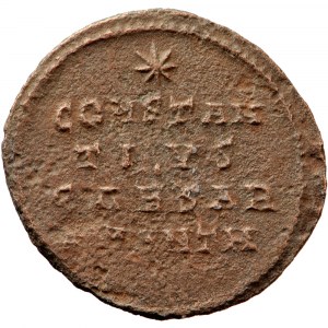 Římská říše, Constantius II. jako Caesar, follis (tzv. dynastický bronz) 324-325, Antiochie