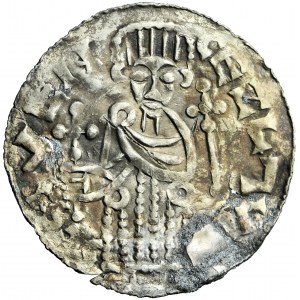 Czechy, Brzetysław I, szeroki denar, Praga, 1035-ok. 1050