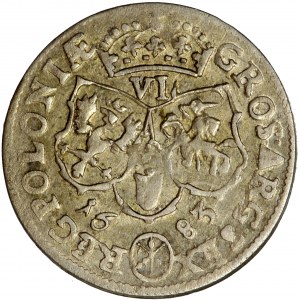 Polsko, Jan III, koruna, šestipence 1683, Bydgoszcz