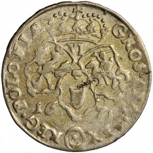 Polsko, Jan III, koruna, šestipence 1679, Bydgoszcz