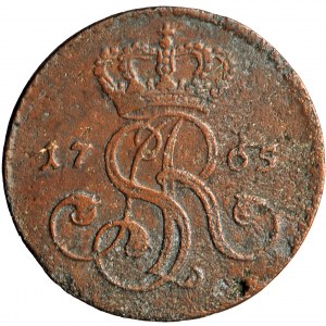 Polsko, Stanisław August, koruna, měděný groš 1765, Varšava