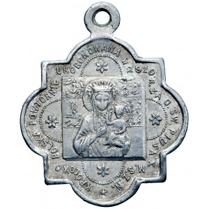 Polsko, náboženská medaile k příležitosti druhé korunovace obrazu Madony z Čenstochové, 1910