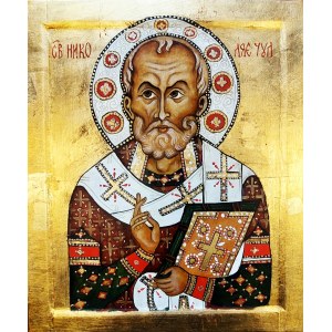 Marek Wróbel, St. Nicholas, icon,