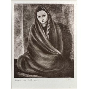 Moses Kisling (1891-1953), Žena v červenej šatke, Paríž, 1928
