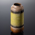 Strehla Keramik, Deutschland, Gelb-braune Vase, 1970er Jahre.