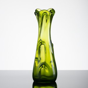 Grüne Vase Sekkacz, 1970er/80er Jahre.