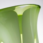 Josephine glassworks, Vase with green decoration, early 21st century.