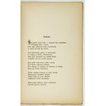 FREDRO Andrew hr. - Gesammelt. Flüchtige Gedichte. 1892