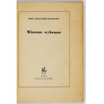 JASNORZEWSKA-PAWLIKOWSKA Maria - Wiersze wybrane. Warszawa 1954. S. W. Czytelnik. 16d, s. 122, tabl. 1....