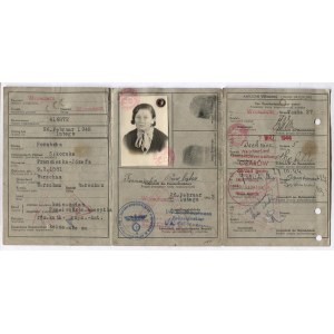 KENNKARTE. Identification card. Identity card issued to Franciszka Porębska from Warsaw dn....