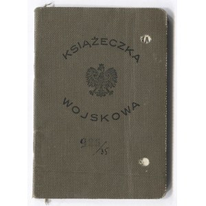 KSIĄŻKA wojskowa. Brožúra vydaná na meno Alfreda Karola Zibulkeho z Chorzowa v roku 1925.
