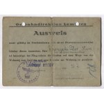 LEGITIMATE (Ausweis) issued by the Directorate of Eastern Railways (Ostbahndirektion) Lemberg to senior switchman Peter Z...