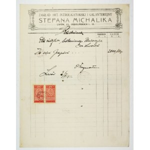 [ACCOUNT]. Account issued to the Botanical Institute of the University of Lviv by the Artistic-Introller's...