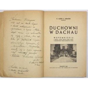 URBAŃSKI A. Z. - Duchowni w Dachau. Dedykacja autora