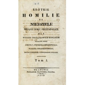 MIKIEWICZ Andrew - Short homilies for Sundays ...1829