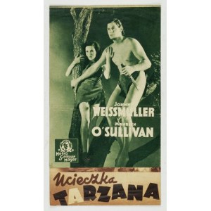 Ucieczka Tarzana. W rolach głównych Johnny Weissmuller i Maureen O&#39;Sullivan - program 1936