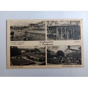 POSTCARD TRUSKAWIEC 4 VIEWS NAFTUSIA PRE-WAR 1938