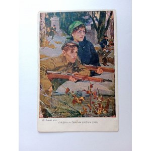 POHLEDNICE KOSSAK OREL OBRANA LVOVA 1920 MALBA PŘEDVÁLEČNÁ