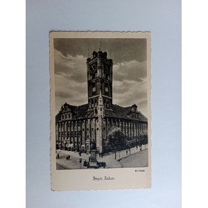 POSTCARD TORUN CITY HALL PRE-WAR