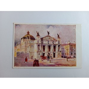 POSTKARTE LVOV LEMBERG THEATER FRANCKA VORKRIEGSZEIT