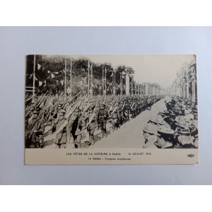 POSTCARD PARIS PARIS SOLDIERS ARMY PARADE PRE-WAR 1919