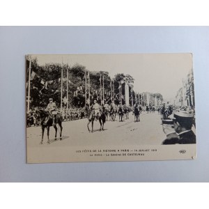 POHLEDNICE PARIS PARIS VOJÁCI ARMÁDA PŘEHLÍDKA KONÍ PŘEDVÁLEČNÝ 1919