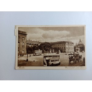 POHLEDNICE BERLÍNSKÉ UNIVERZITY DVOUPATROVÝ AUTOBUS PŘEDVÁLEČNÝ 1929