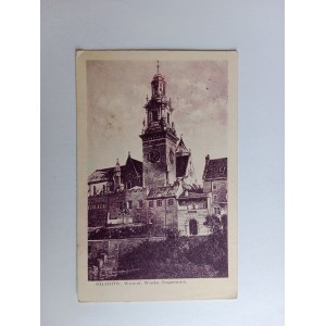 POSTCARD KRAKOW WAWEL CLOCK TOWER PRE-WAR 1929
