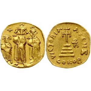Byzantine Empire Solidus ND Heraclius, Heraclius Constantine, Heraklonas